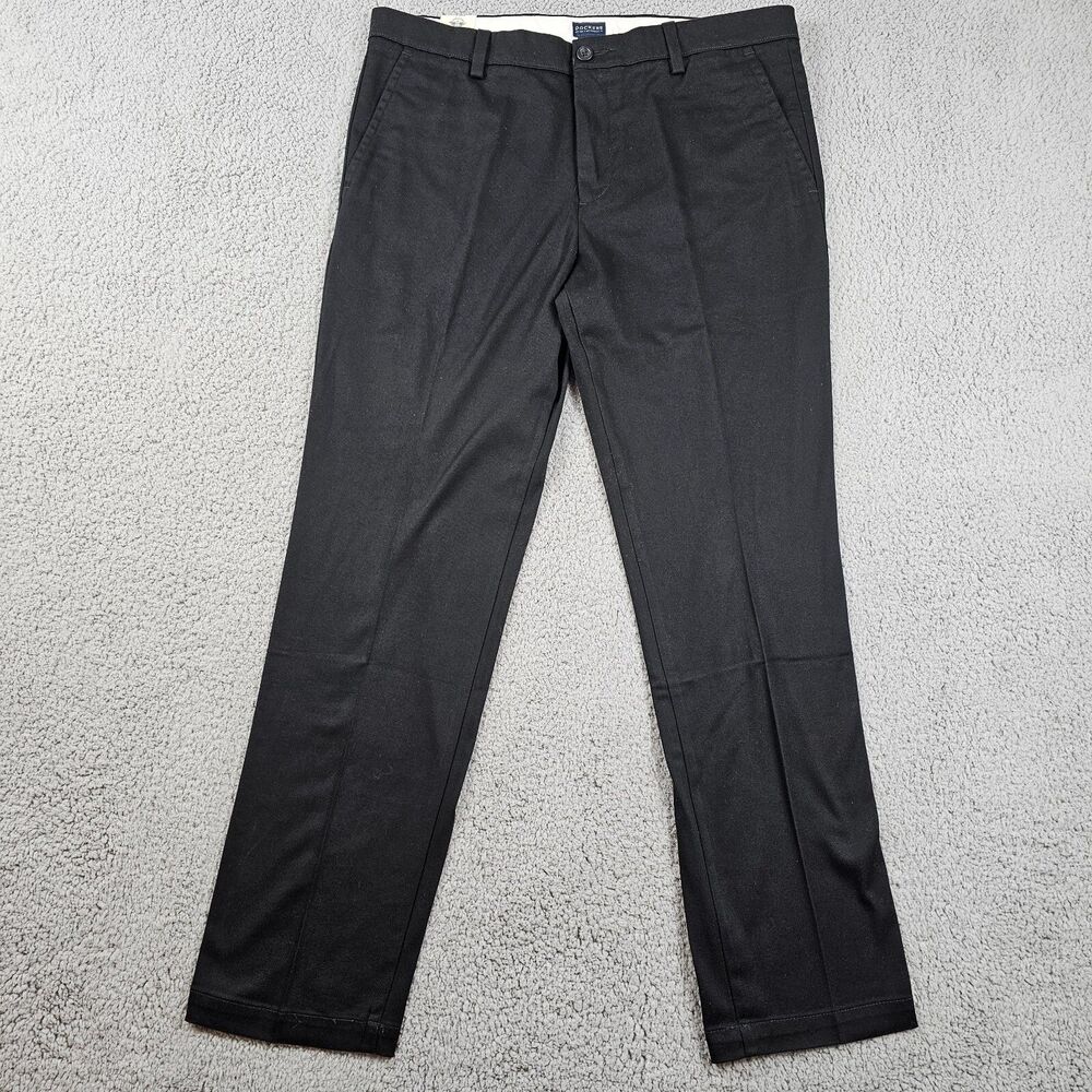 Dockers Easy Khaki Pants Mens 36x31* Black Slim Fit Golf Performance Stretch